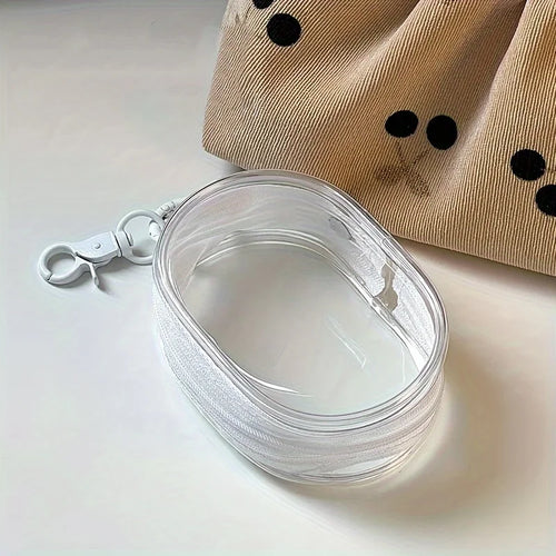 Portable Mini Clear Zipper Storage Bag - Space-Saving Organizer for