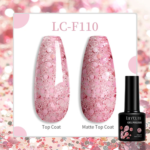 LILYCUTE 129 Colors 7ML Nail Gel Polish Nail Supplies Vernis Semi