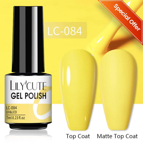 LILYCUTE 129 Colors 7ML Nail Gel Polish Nail Supplies Vernis Semi